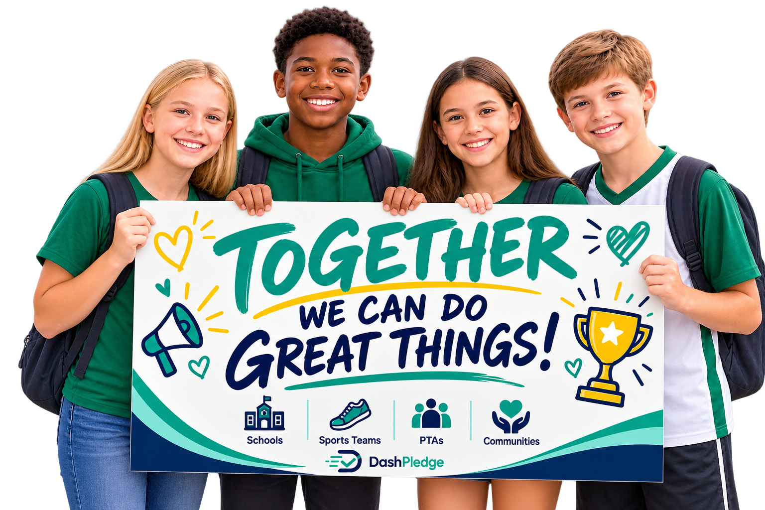 Students fundraising together with DashPledge