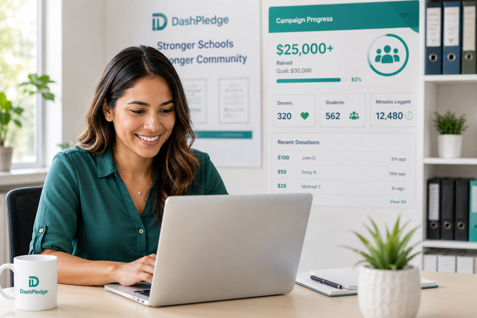 School fundraiser organizer using DashPledge