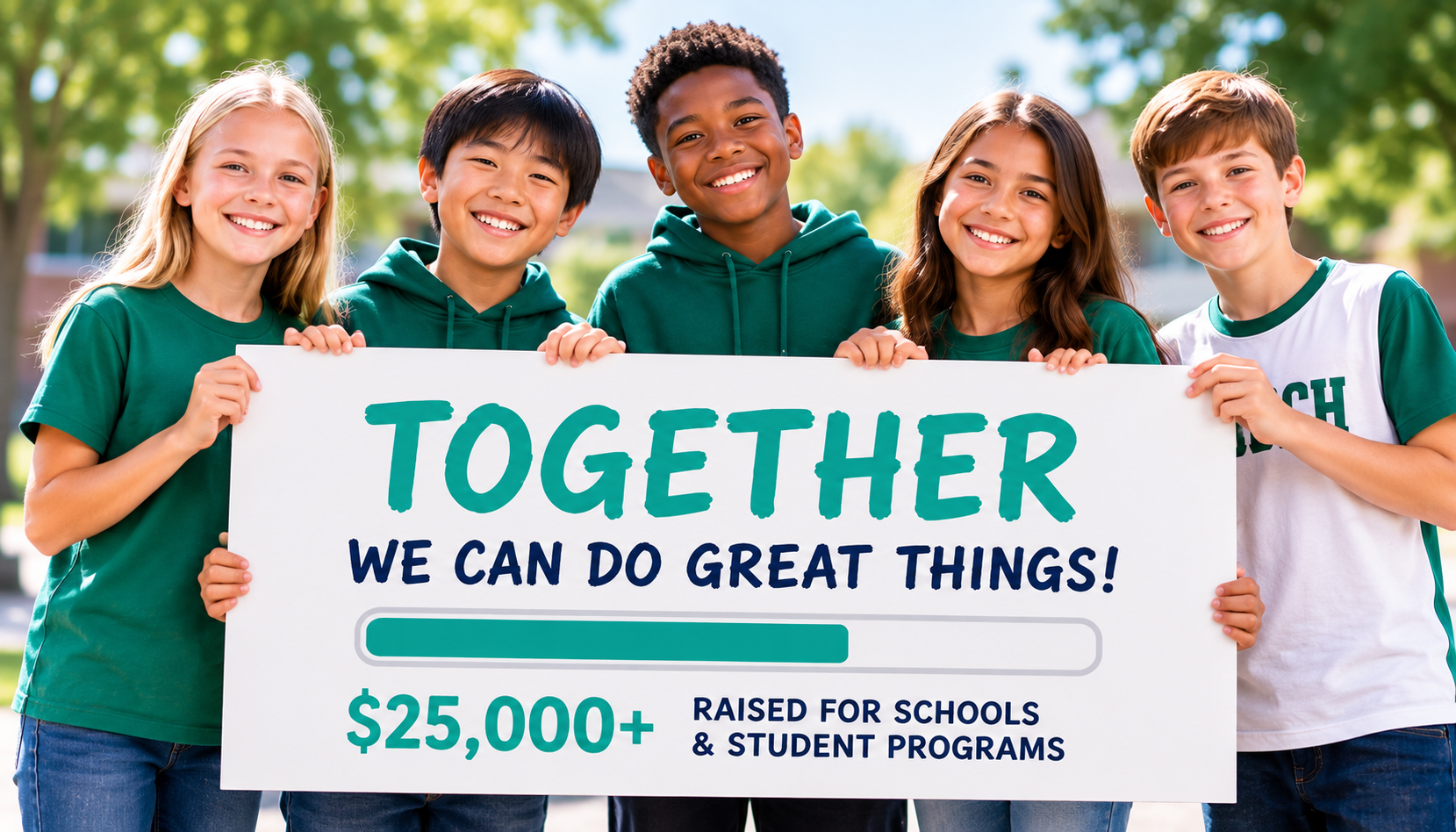 Students supporting school fundraisers