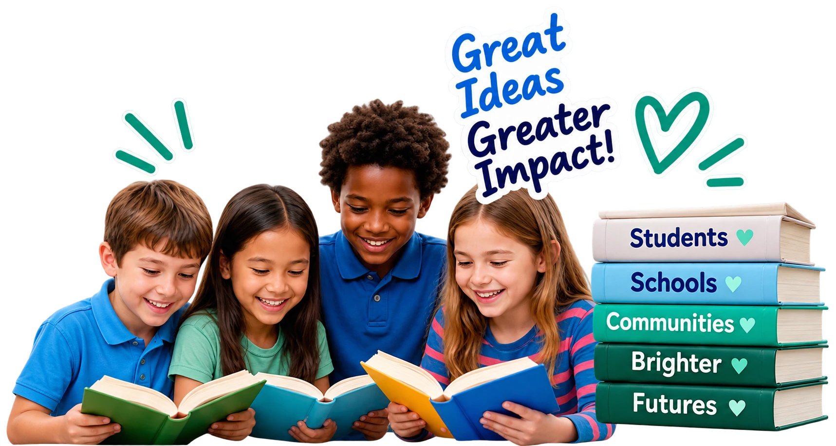 Students reading together