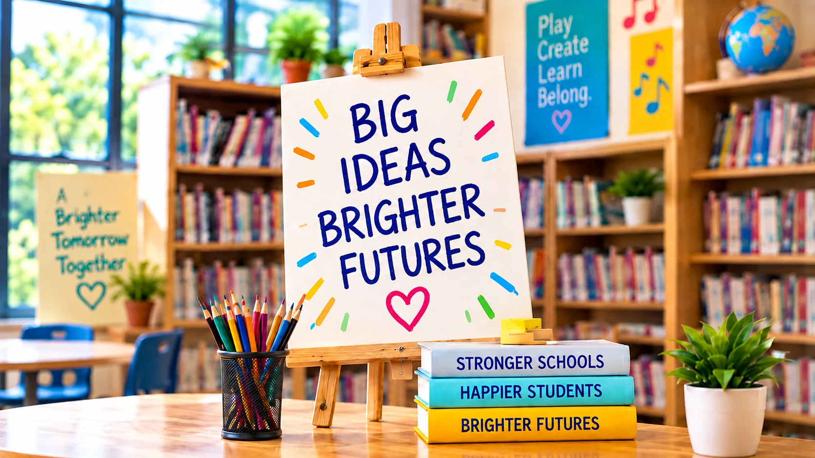 Big Ideas Brighter Futures classroom scene for a DashPledge Custom Campaign